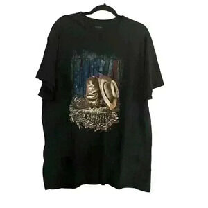 Brisco Brands Size XL USA Country Strong 100% Cotton T-Shirt Patriotic Western‎